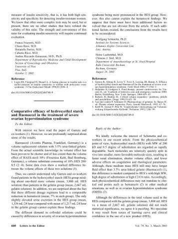 Comparative efficacy of hydroxyethyl starch and Haemaccel in the ...