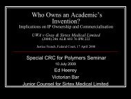 Who owns what employees invent? UWA v Gray v Sirtex [2008] FCA ...