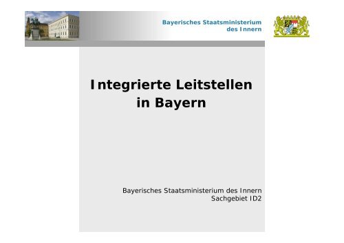 Konzept ILS Bayern - Integrierte Leitstellen