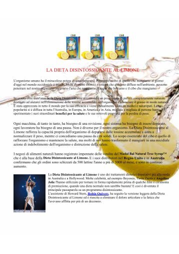 LA DIETA DISINTOSSICANTE AL LIMONE - Lemon Detox