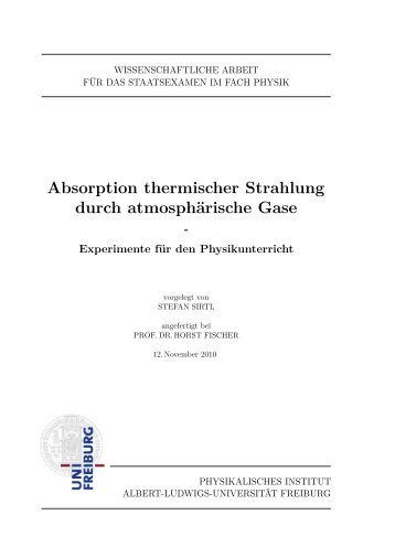 Absorption thermischer Strahlung durch atmosphärische Gase