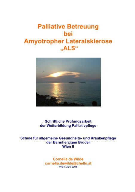 Palliative Betreuung bei Amyotropher Lateralsklerose