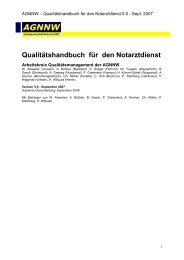 Qualitätshandbuch für den Notarztdienst - agnnw