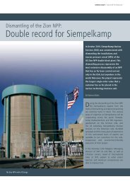 Double record for Siempelkamp: Dismantling of ... - Siempelkamp NIS