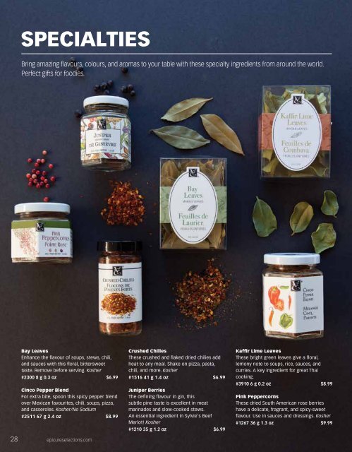 Catalogue 2012 - Epicure Selections