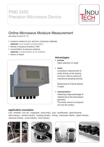 PMD 2450 Microwave Moisture Measurement - Indutech GmbH ...