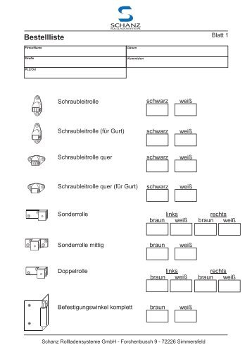 Bestelliste Studio Star.cdr - Schanz GmbH