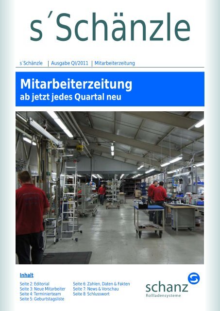 Mitarbeiterzeitung - Schanz GmbH