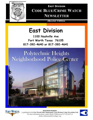 Newsletter Special Edition.pub - Fort Worth Police Department