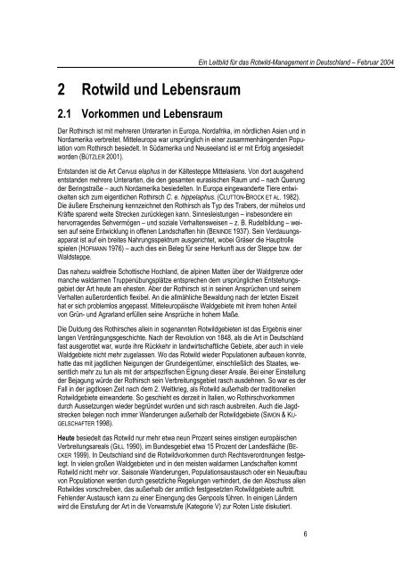 Ein Leitbild für das Rotwild- Management in Deutschland - Institut für ...