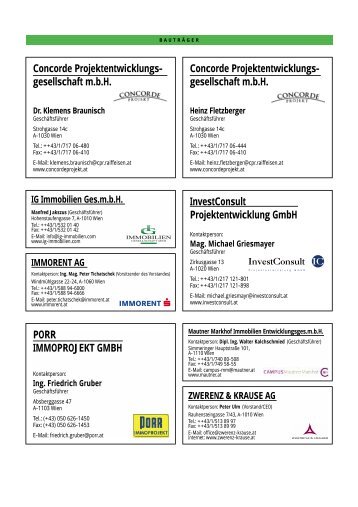 Concorde Projektentwicklungs- gesellschaft m.b.H. ... - Wohnnet.at