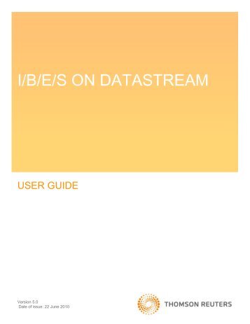 I/B/E/S data on Datastream