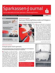 Sparkassen-Journal - Sparkasse Offenburg/Ortenau