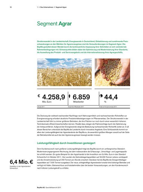 BayWa AG Geschäftsbericht 2011