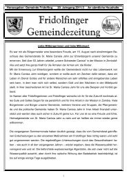 Fridolfinger Gemeindezeitung