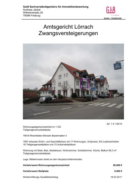 Amtsgericht Lorrach Zwangsversteigerungen Zum Portal Justiz In