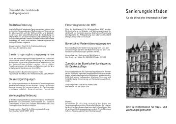 Sanierungsleitfaden für die westliche Innenstadt (pdf, 0 ... - Stadt Fürth