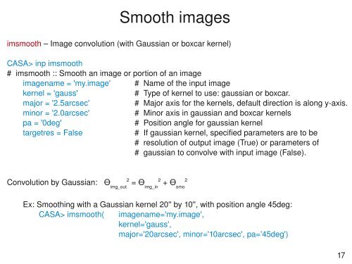 Image Analysis with CASA - ESO