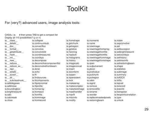 Image Analysis with CASA - ESO