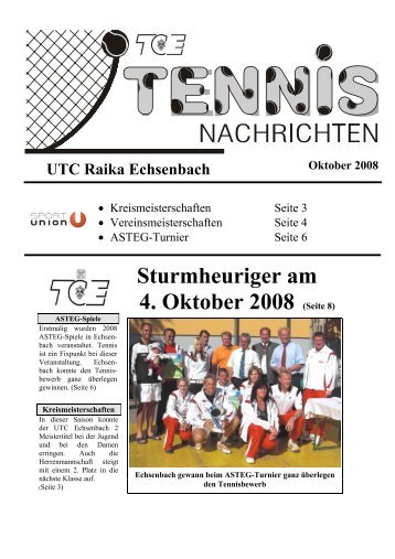 Sturmheuriger am 4. Oktober 2008 (Seite 8) - UTC RAIKA Echsenbach
