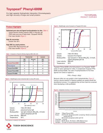 Product Overview -- Toyopearl Phenyl-600M - Tosoh Bioscience ...