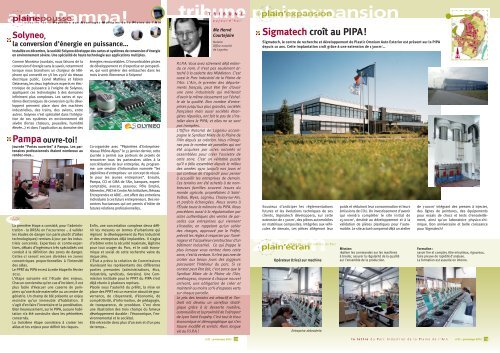 Voir la lettre (format PDF) - Parc Industriel de la Plaine de l'Ain