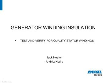 Generator winding insulation