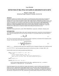 detection of multiple outliers in univariate data sets - PharmaSUG