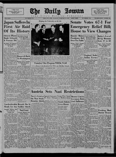 February 24 - The Daily Iowan Historic Newspapers - University of ...