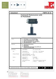 FWPR-20-SI Femtowatt Photoreceiver with Si Photodiode - Laser ...