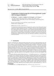 Computation of optical properties of Si-based photonic crystals with ...
