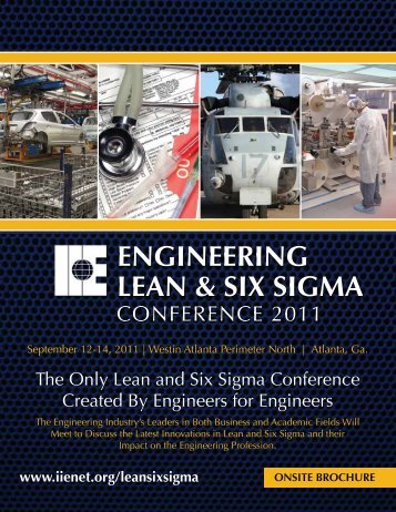 Engineering Lean & Six Sigma - Institute of Industrial Engineers