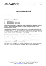 Syllabus SAV 2004 - Schweizerische Aktuarvereinigung