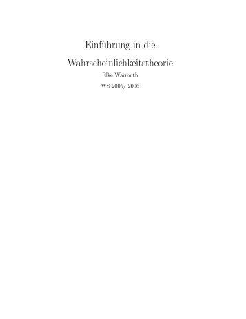 Vorlesungsskript - Mathematik und ihre Didaktik