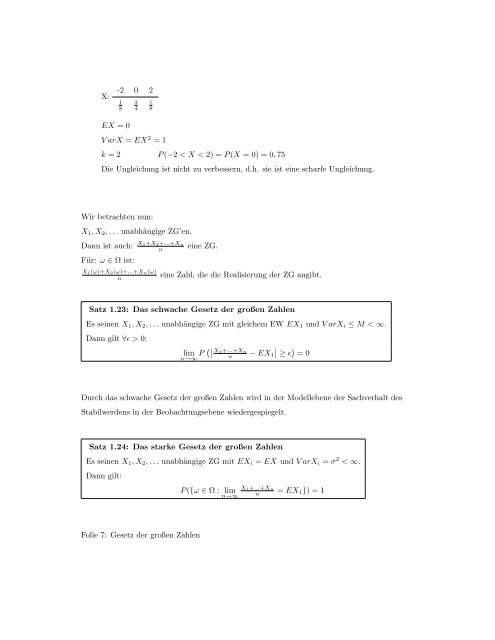 Vorlesungsskript - Mathematik und ihre Didaktik