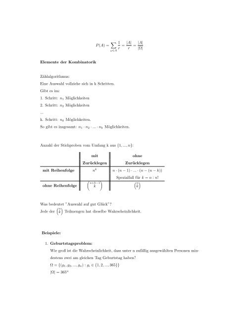 Vorlesungsskript - Mathematik und ihre Didaktik