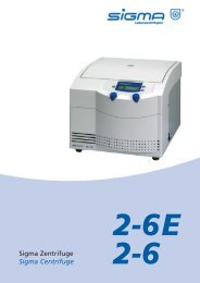 Sigma Zentrifuge Sigma Centrifuge