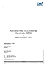 TECHNICAL GUIDE; CHARACTERISTICS Characteristics (SI/50Hz)