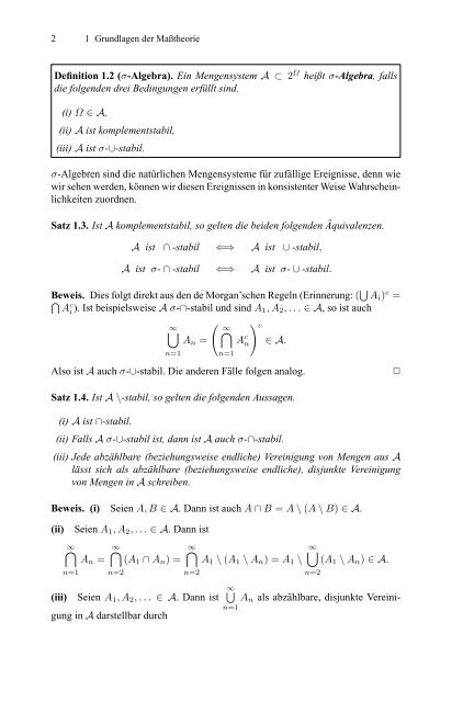 Klenke Wahrscheinlichkeitstheorie