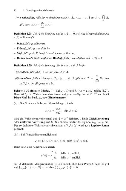 Klenke Wahrscheinlichkeitstheorie