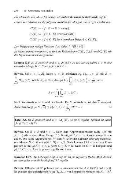 Klenke Wahrscheinlichkeitstheorie