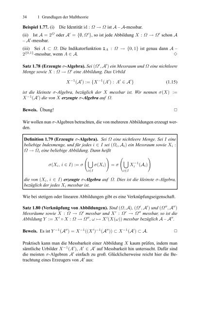 Klenke Wahrscheinlichkeitstheorie