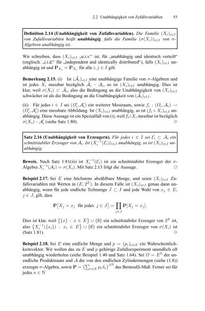 Klenke Wahrscheinlichkeitstheorie