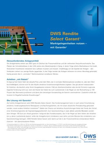 DWS Rendite Select Garant