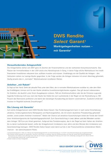 DWS Rendite Select Garant