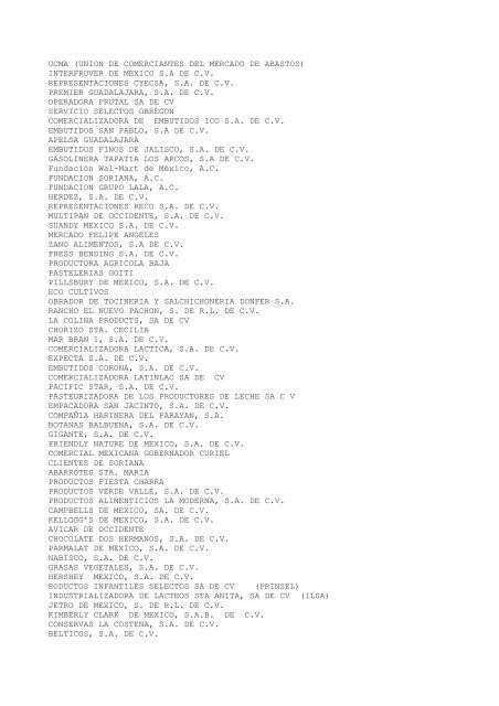 interfruver de mexico sa de cv representaciones cyecsa, sa de cv