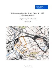 Bebauungsplan der Stadt Fulda Nr. 177 Ã¢Â€ÂžAm LeschbergÃ¢Â€Âœ - in Fulda