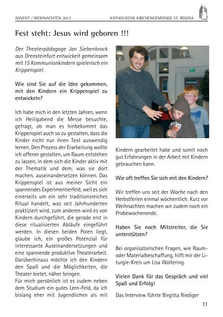 Pfarrbrief Advent 2012 - Katholische Kirche Drensteinfurt