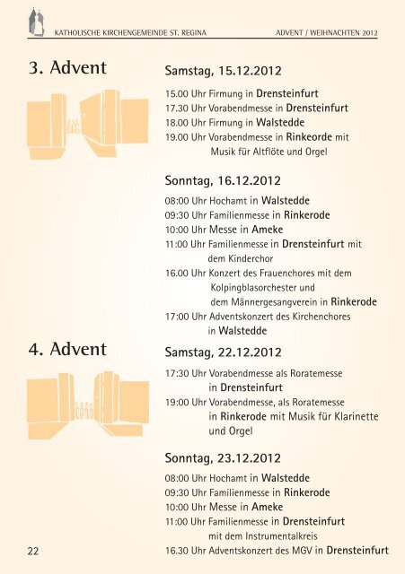 Pfarrbrief Advent 2012 - Katholische Kirche Drensteinfurt