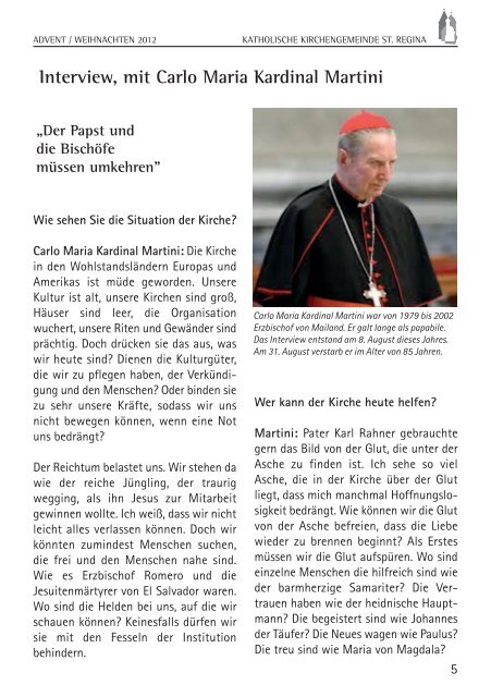 Pfarrbrief Advent 2012 - Katholische Kirche Drensteinfurt